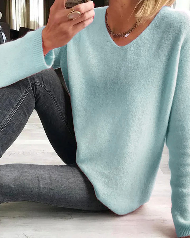 Jacobs | Pull à manches longues uni simple