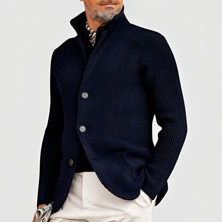 Jeffos | Manteau boutonné en cachemire pour hommes