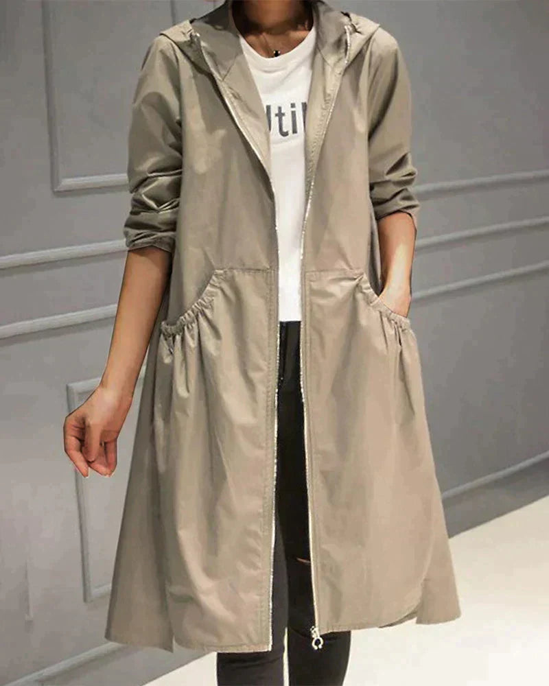 Imperméable chic mi-long pour femmes