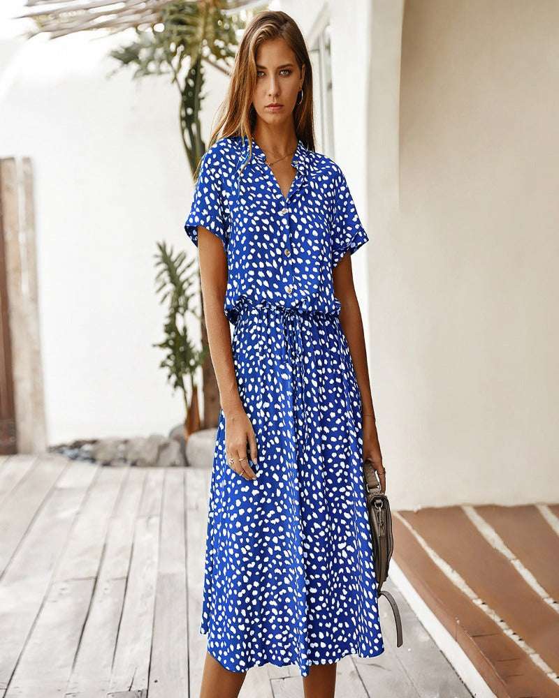 Evelyn | Robe de diva à manches courtes