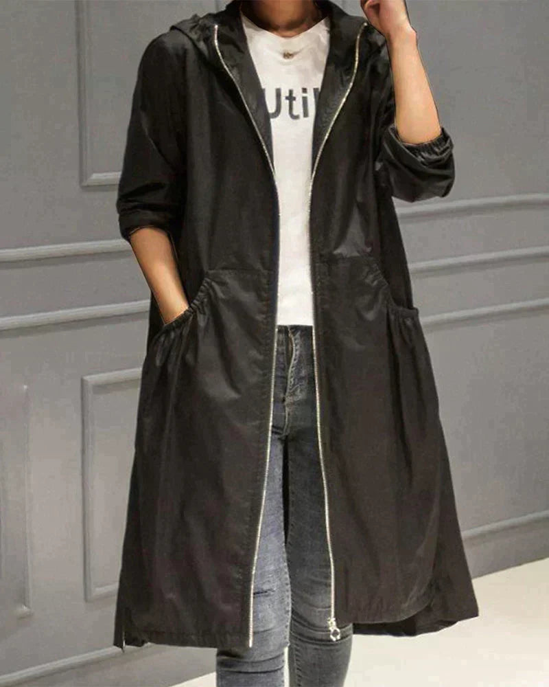 Imperméable chic mi-long pour femmes