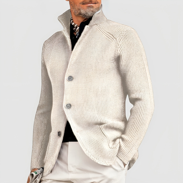 Jeffos | Manteau boutonné en cachemire pour hommes