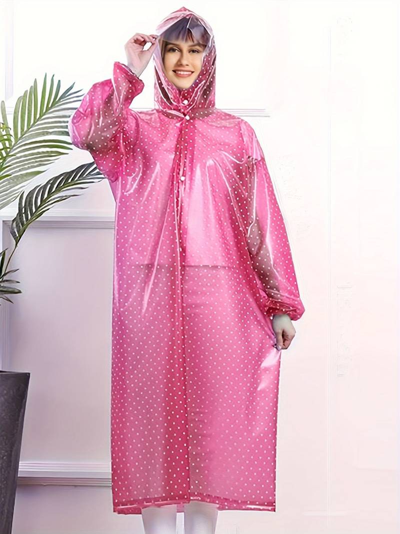 Cora | Veste de pluie décontractée à pois avec fermeture à boutons