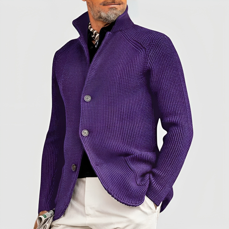 Jeffos | Manteau boutonné en cachemire pour hommes