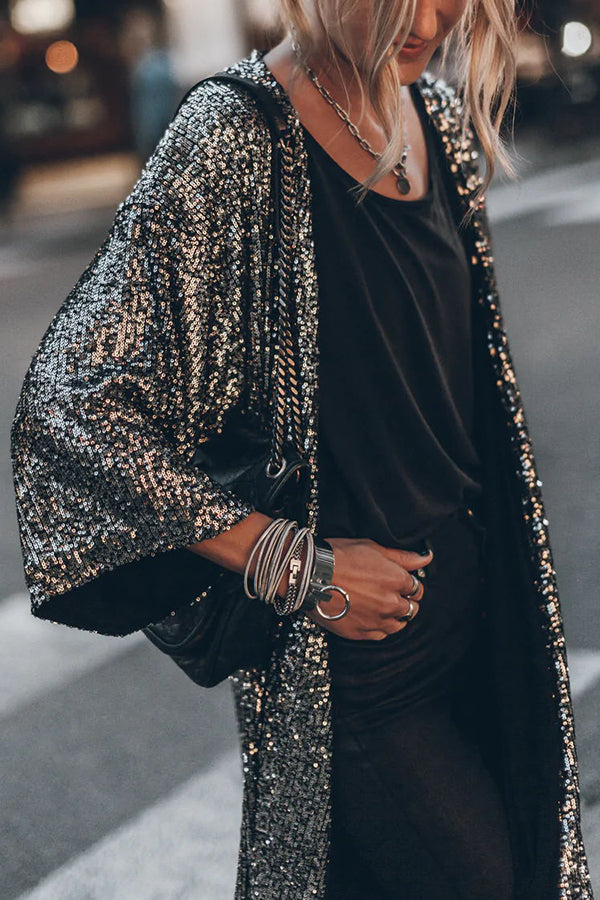 Gilet Talea | Gilet long à paillettes