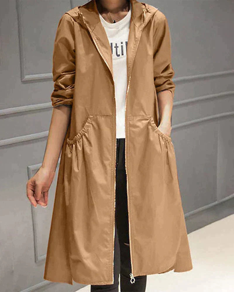 Imperméable chic mi-long pour femmes
