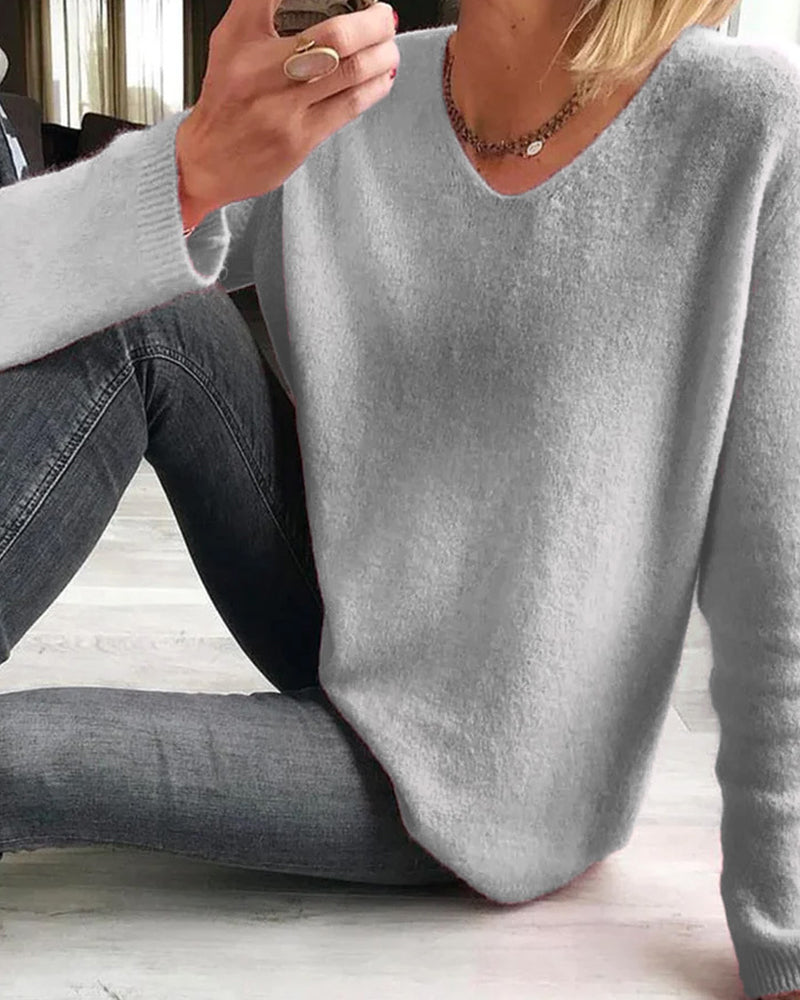 Jacobs | Pull à manches longues uni simple