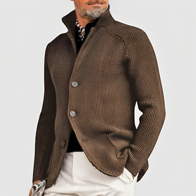 Jeffos | Manteau boutonné en cachemire pour hommes