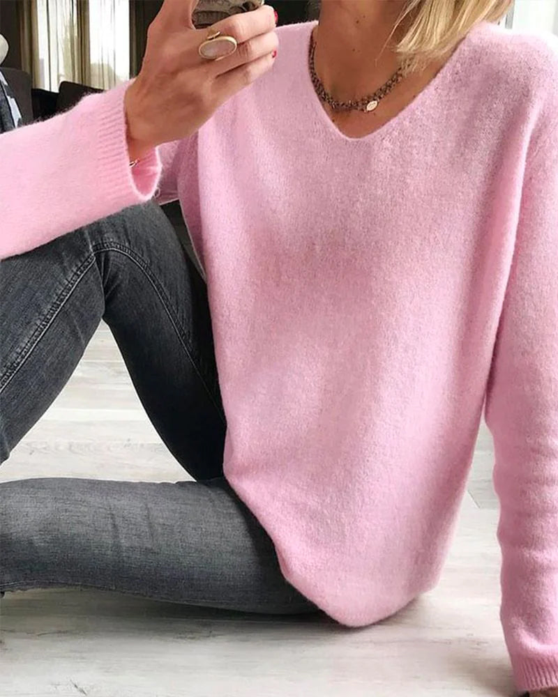 Jacobs | Pull à manches longues uni simple