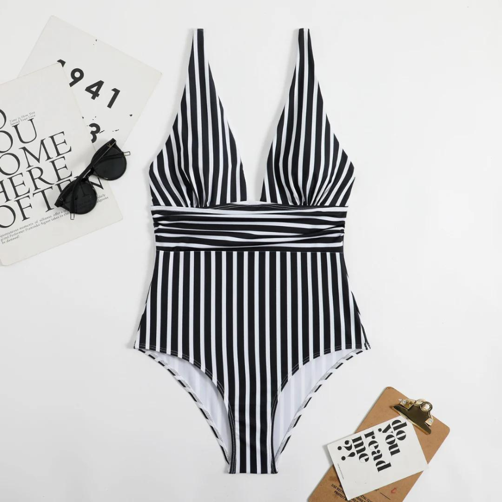 Amara | Maillot de bain élégant à rayures