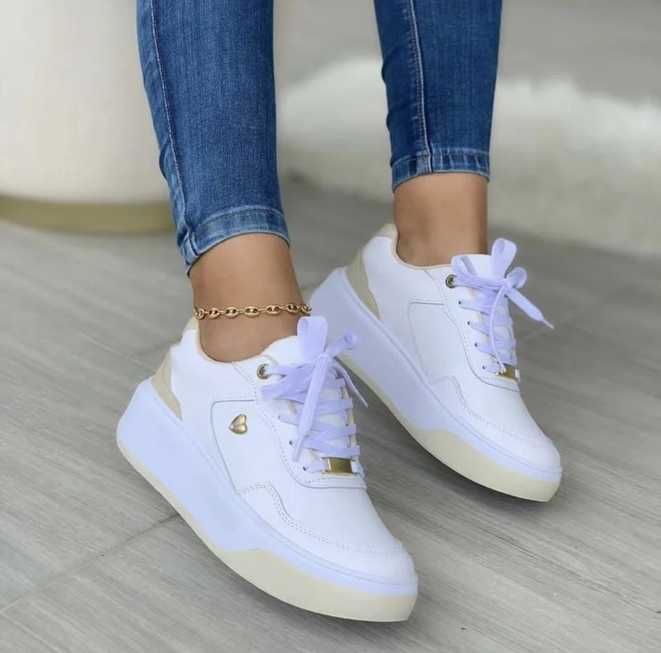 Chantal - Elégantes chaussures orthopédiques à lacets avec talon pour femmes