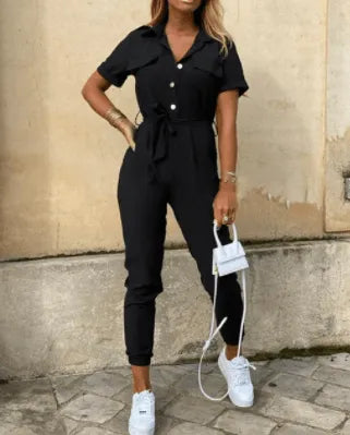 Sharon | Soft Button Down Jumpsuit