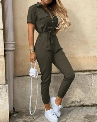 Sharon | Soft Button Down Jumpsuit