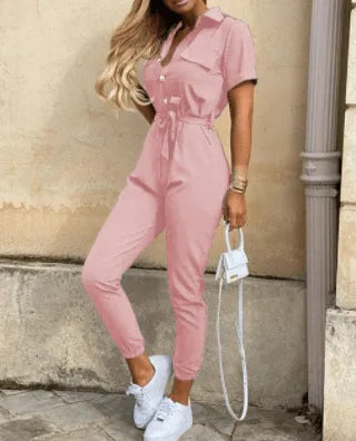 Sharon | Soft Button Down Jumpsuit