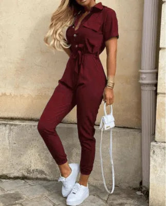 Sharon | Soft Button Down Jumpsuit