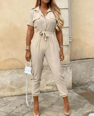 Sharon | Soft Button Down Jumpsuit