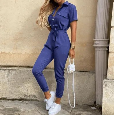 Sharon | Soft Button Down Jumpsuit