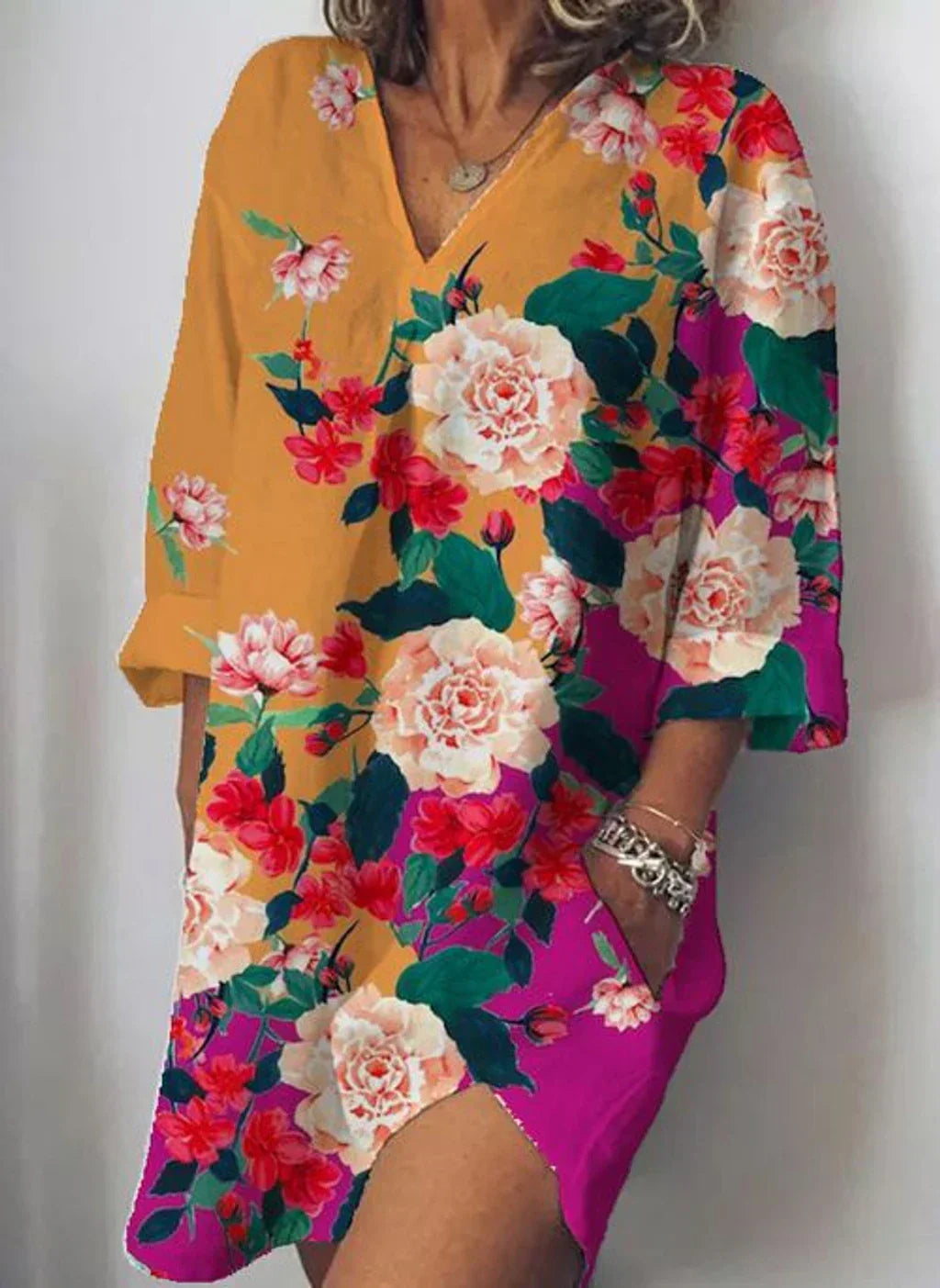 LP | Robe tunique ample et confortable avec motif floral