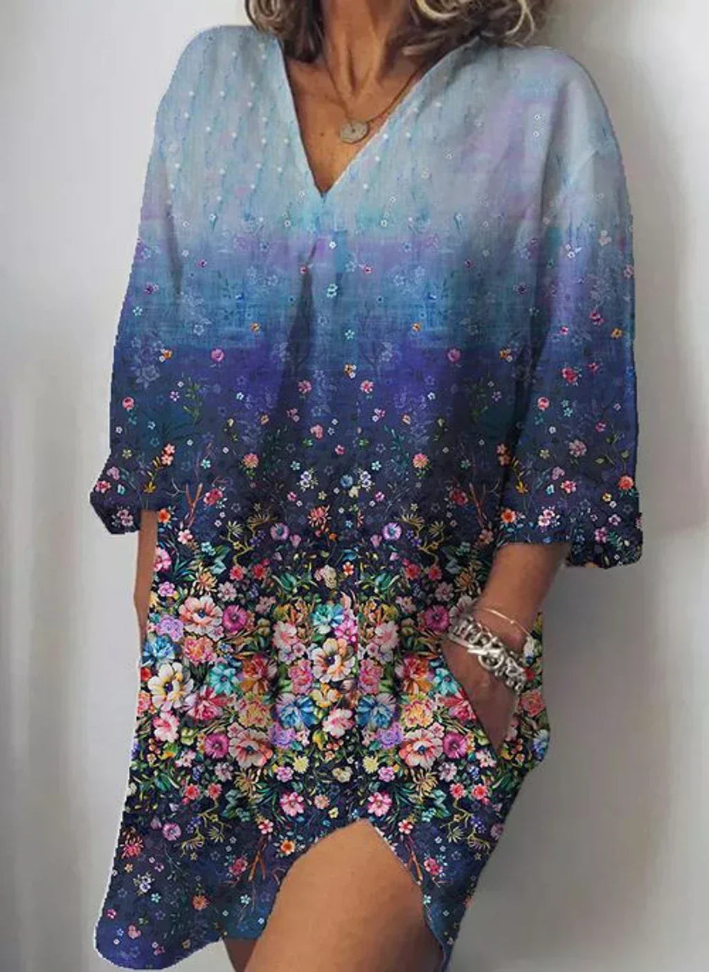 LP | Robe tunique ample et confortable avec motif floral