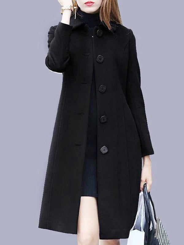 Manteau de laine Slim Temperament pour femmes