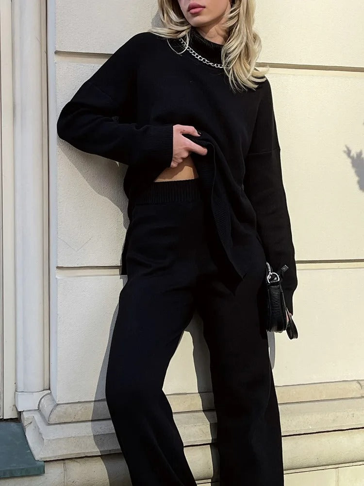 Tisha turtleneck | Élégant pull oversize pour femmes avec col montant