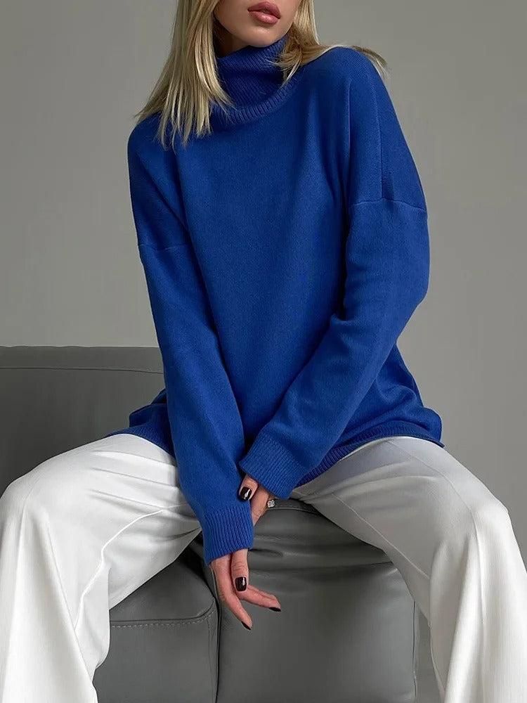 Tisha turtleneck | Élégant pull oversize pour femmes avec col montant