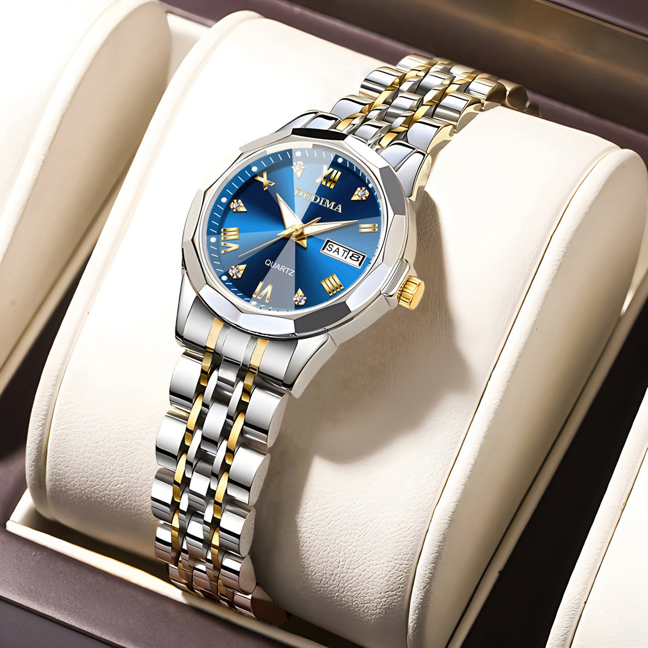 Averic | Diamond Double Calendar Waterproof Luminous Watch