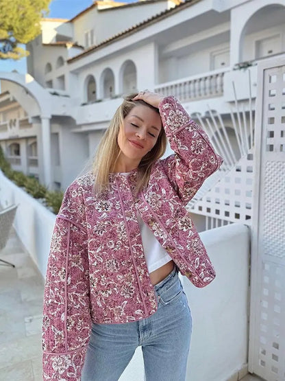 Graciela - veste matelassée à imprimé floral