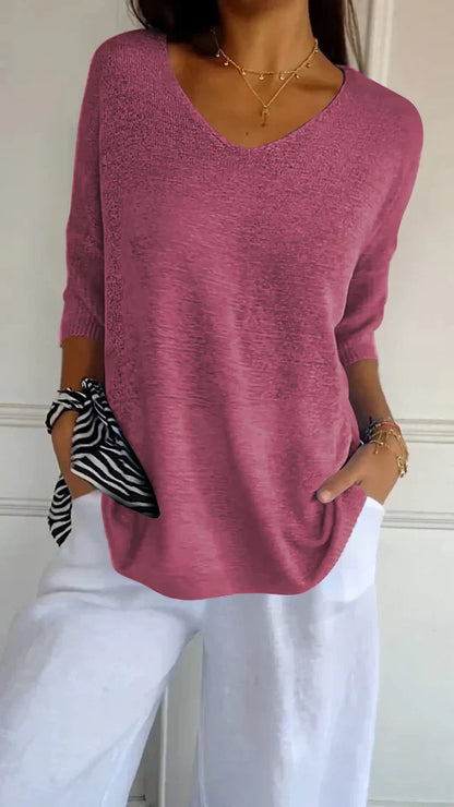 LILLY | Top élégant avec encolure en V