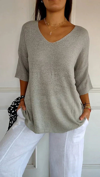 LILLY | Top élégant avec encolure en V