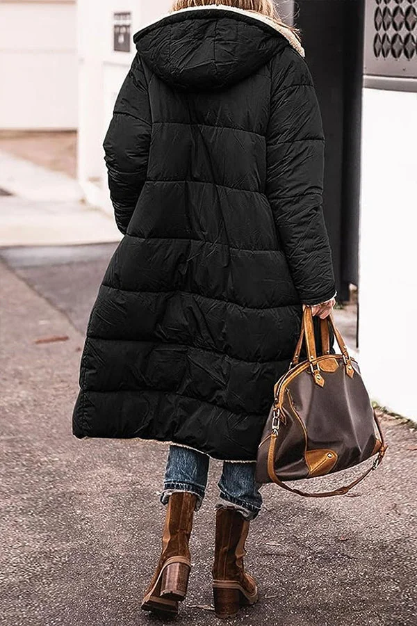 Sibylle - Veste tendance avec capuche et col accentué