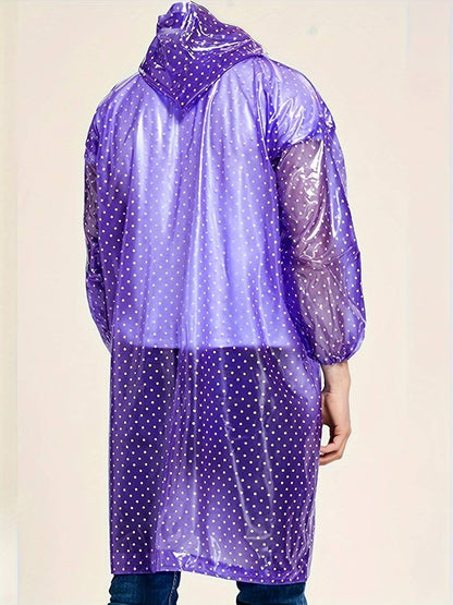 Cora | Veste de pluie décontractée à pois avec fermeture à boutons