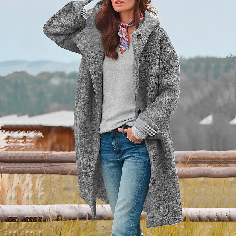 Frannie | manteau long avec capuche