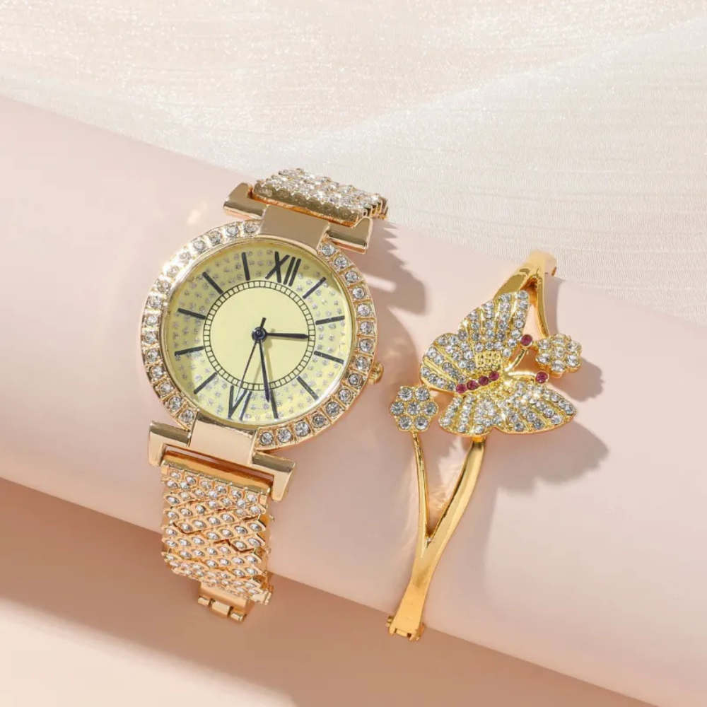 Avenoir | Bracelet Full Diamond Luxury Elegant Gold Watch