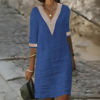 Sidonie - Robe Vintage ��l��gante avec d��collet�� en V