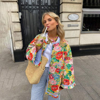 Graciela - veste matelassée à imprimé floral