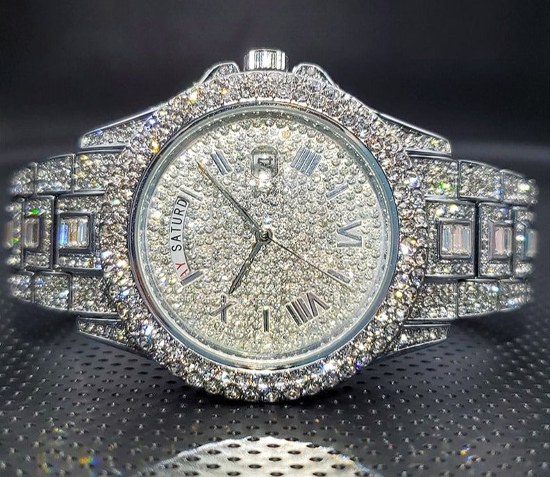 Elly | Men's casual watch with diamond effect