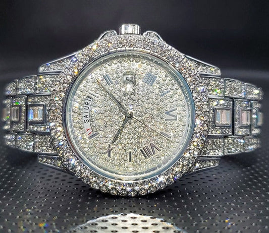 Elly | Men's casual watch with diamond effect