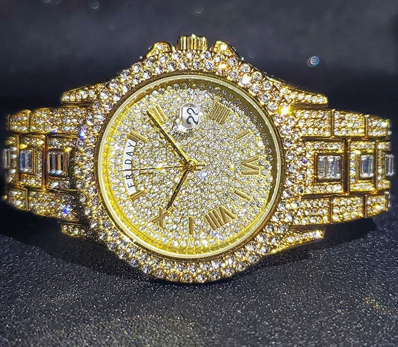 Elly | Men's casual watch with diamond effect