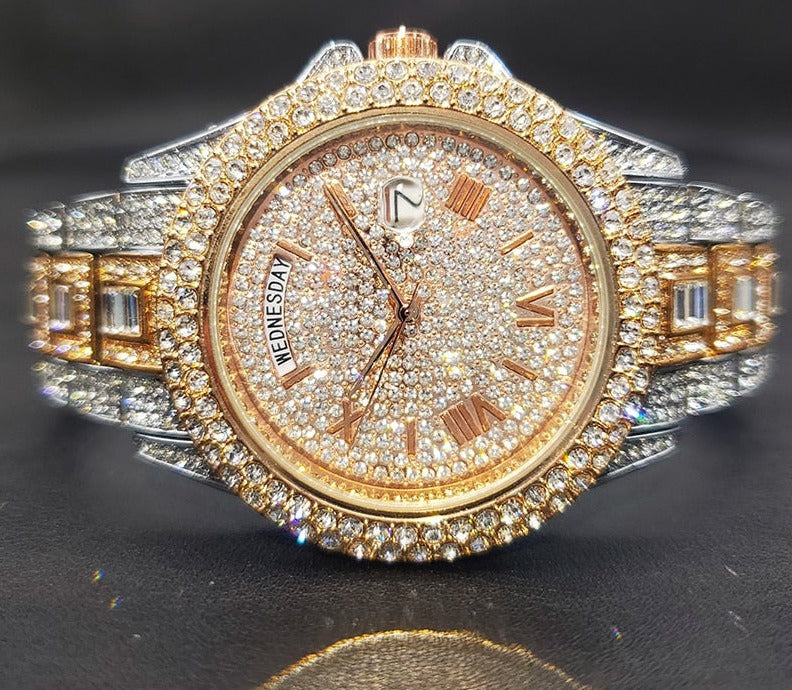 Elly | Men's casual watch with diamond effect
