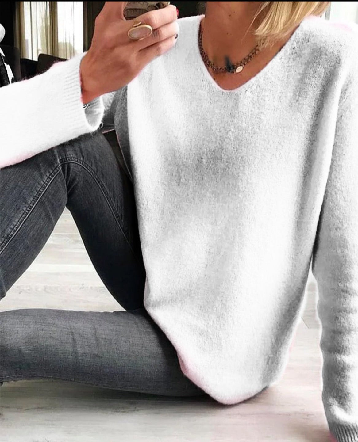 Jacobs | Pull à manches longues uni simple