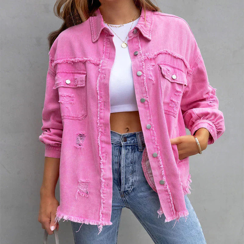 Liana : Veste en jean avec détails