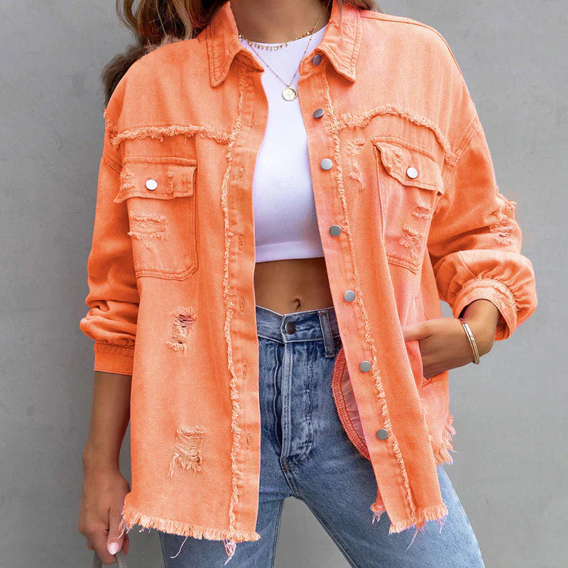 Liana : Veste en jean avec détails