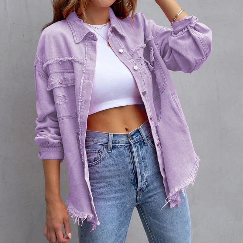 Liana : Veste en jean avec détails