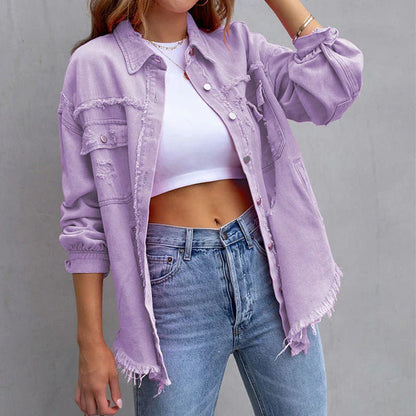 Liana : Veste en jean avec détails