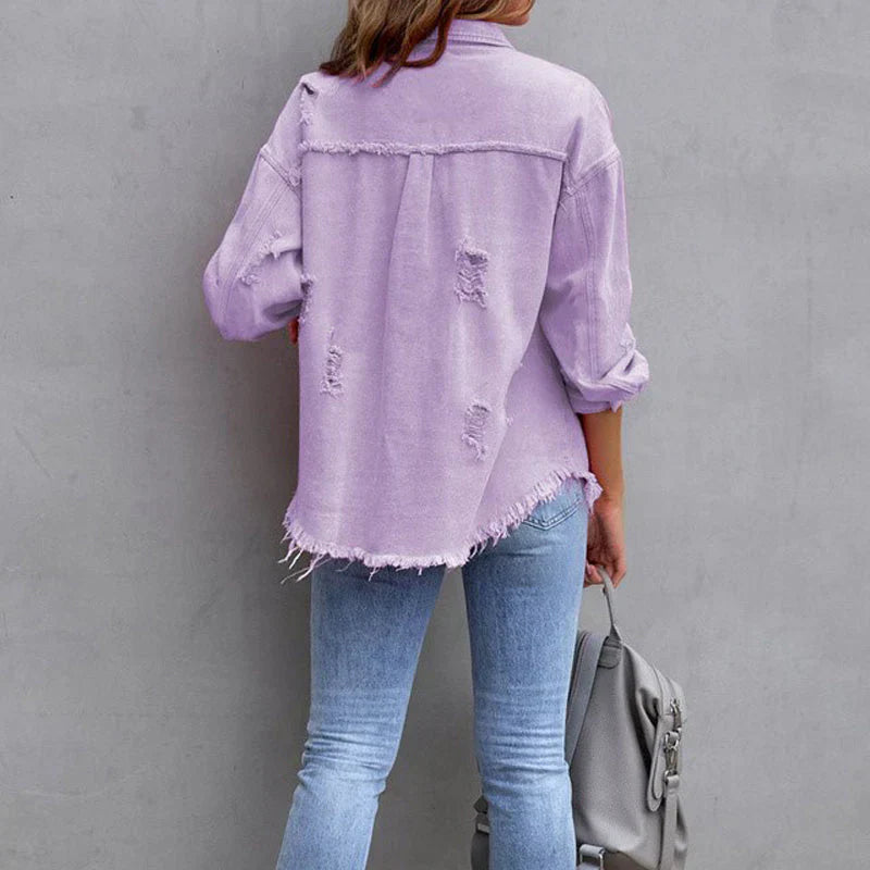 Liana : Veste en jean avec détails
