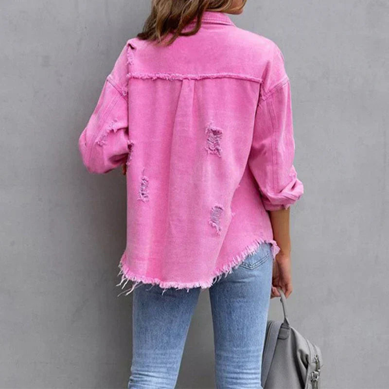 Liana : Veste en jean avec détails