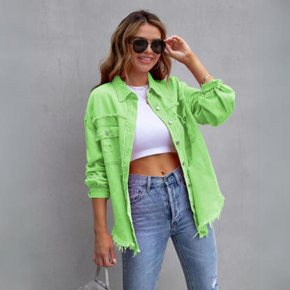 Liana : Veste en jean avec détails
