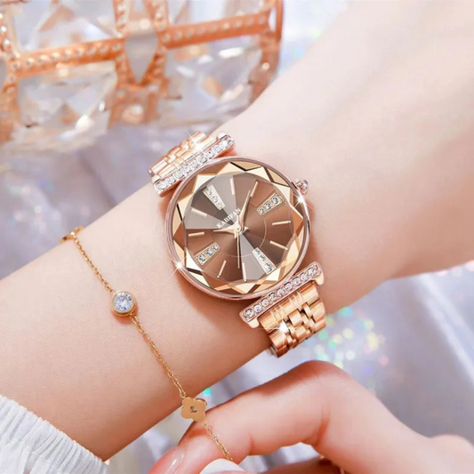 Sylvette  | Women's Diamond Mirror Waterproof Steel Watch