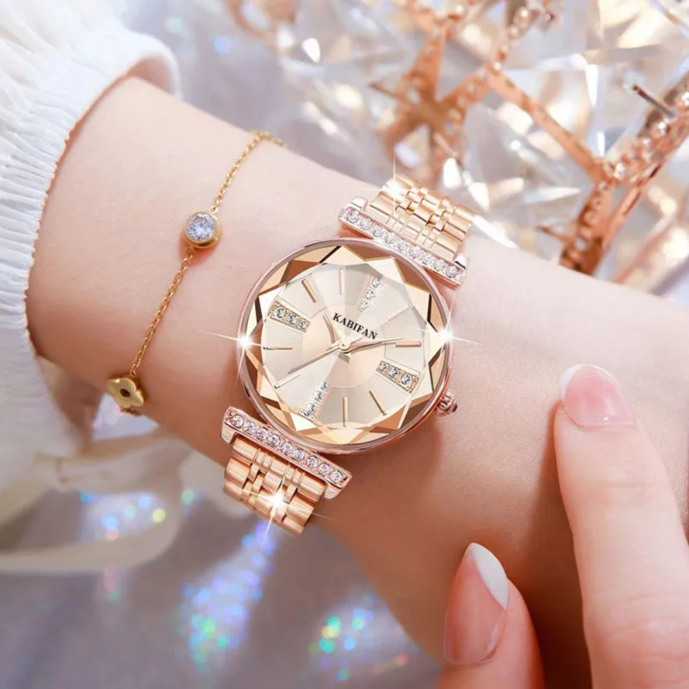 Sylvette  | Women's Diamond Mirror Waterproof Steel Watch